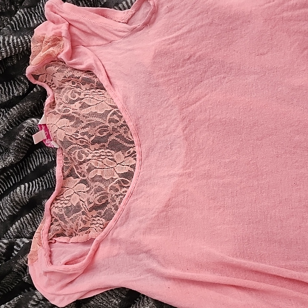 A pink shirt